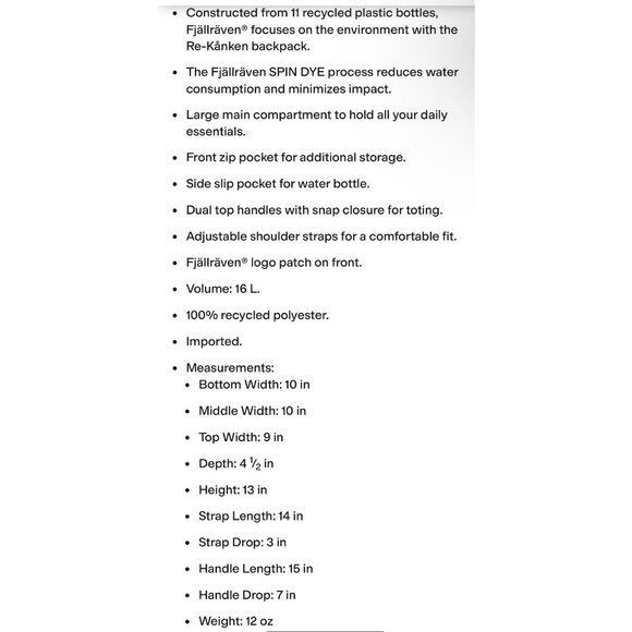 Fjallraven Kanken Mini Backpack Rutsack Water Resistant NWOT Dark Olive Gray - Picture 3 of 7